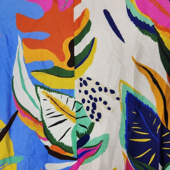 Palms Away Tropical Maxi Dress Oversize Dolman Sleeves Sz S CRUISE VACATION Beac - Picture 9 of 16